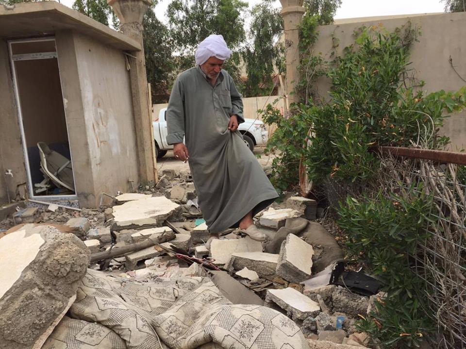 به‌ وێنه‌ وێرانكارييه‌كانى داعش له‌ گوندى به‌شير ببينه‌